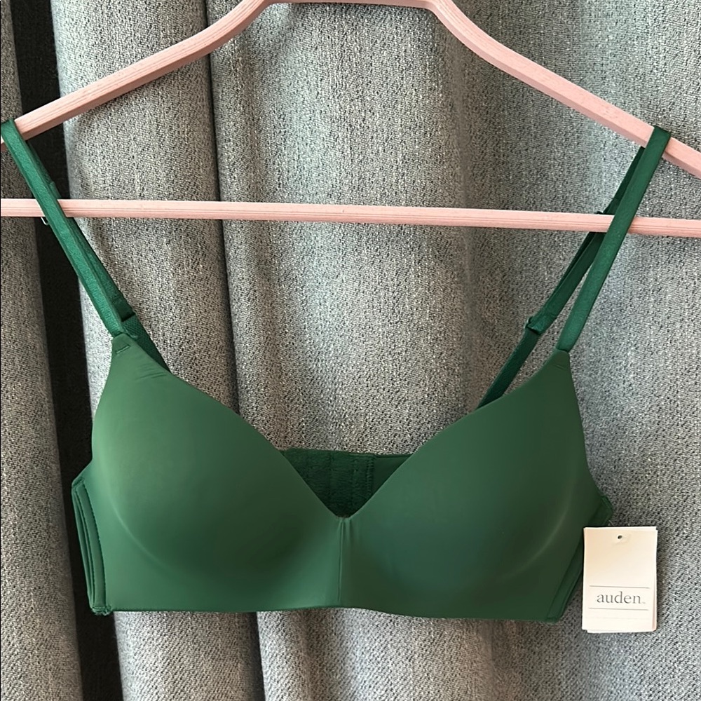 Auden Green Seamless Wireless Bra